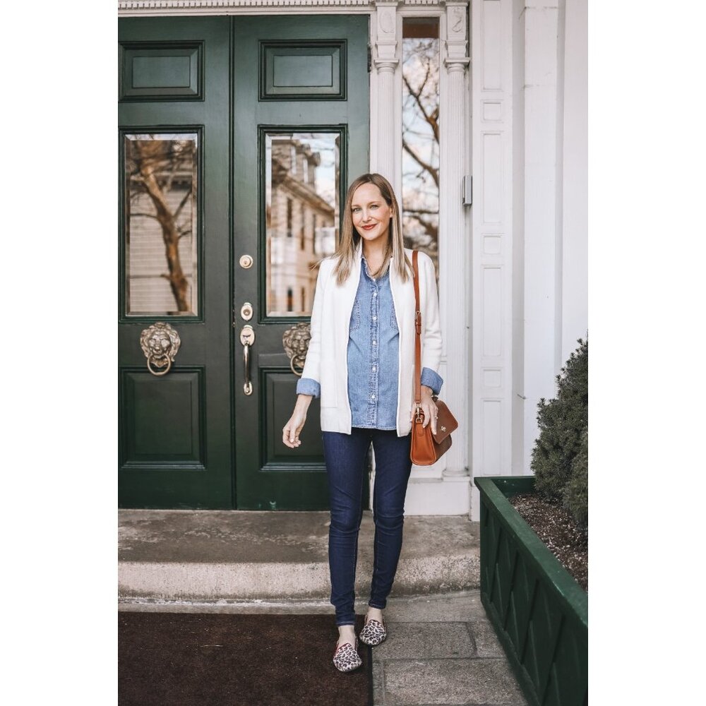 NWT J.Crew Sophie in Ivory Open-Front Sweater Blazer Cardigan S $138 - Picture 4 of 5